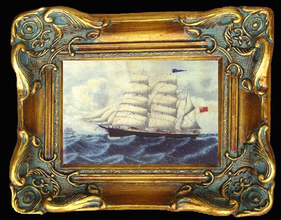 framed  unknow artist Marine painting, Ta013-2